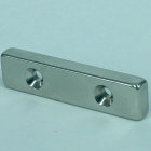 Неодимовый магнит с 2 отверстиями М-50-12-06-Ni 7/3.5мм